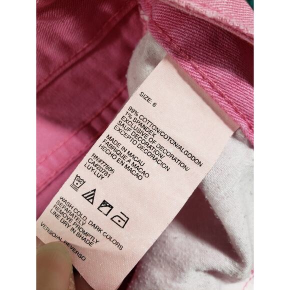 Tommy Hilfiger Jeans Size 6 Womens Pink Pants Stretch Mid Rise Hipster Bootcut - Picture 4 of 13